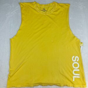 Soul Cycle Sleeveless T Shirt Womens Size XXL Yellow Workout Running Cyling